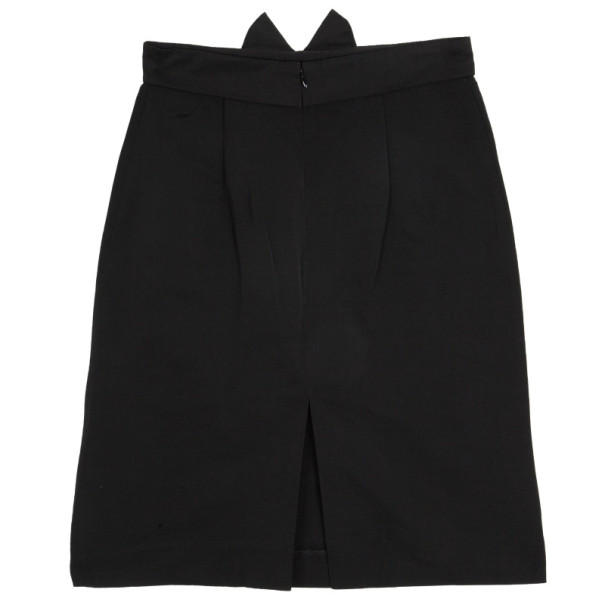 مملوكة مسبقًا Valentino Black Bow Midi Skirt M