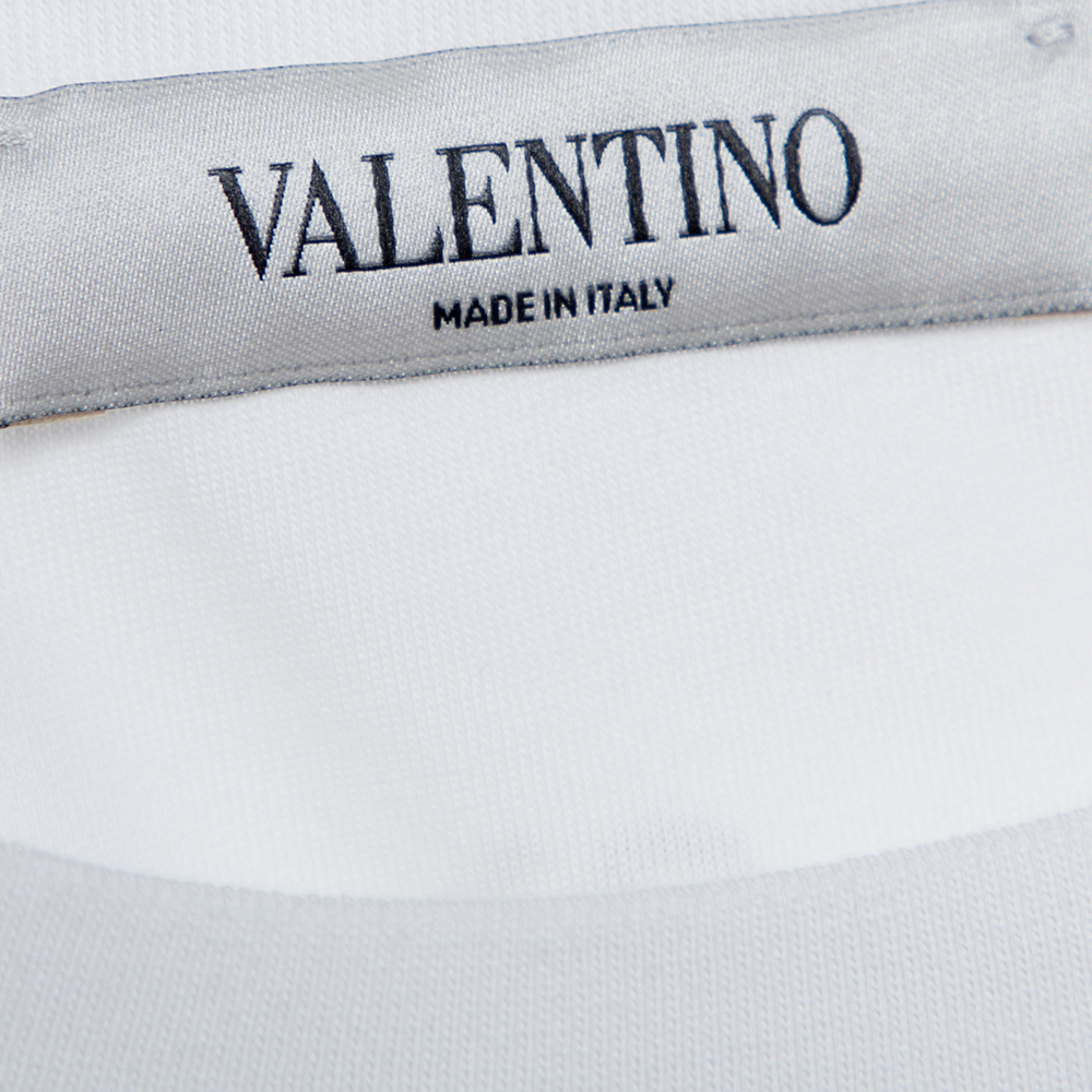 

Valentino White Cotton Izumi Miyazaki Print Crew Neck T Shirt Size