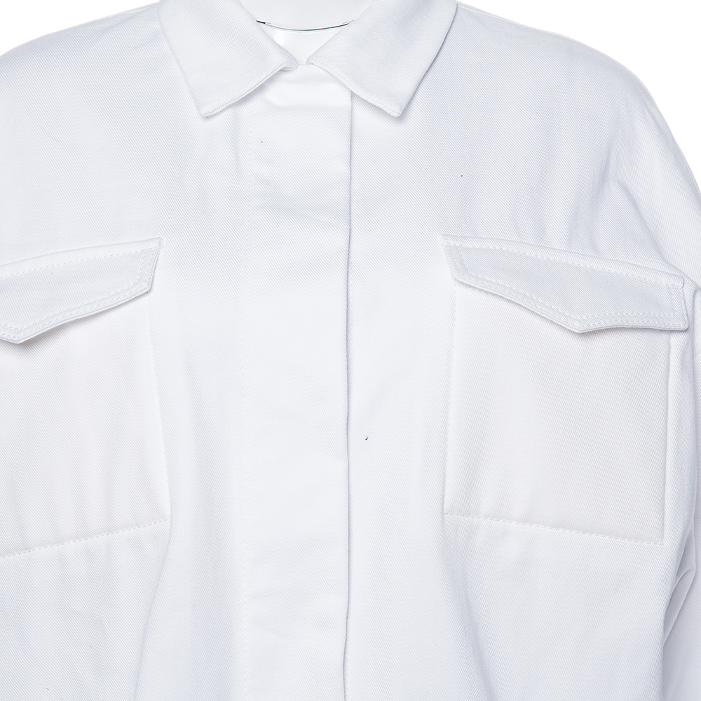 

Valentino White Denim Street Style Long Sleeves Size