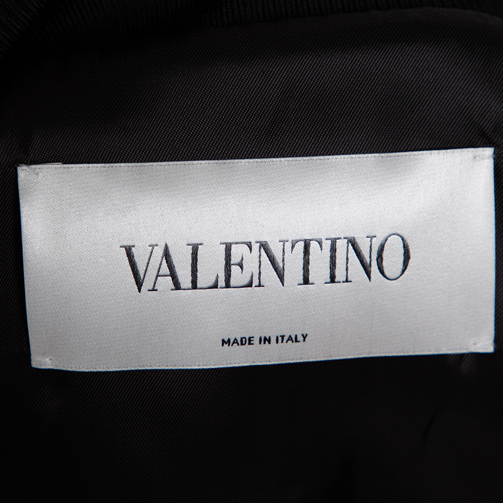

Valentino Black Leather Vlogo Jacket Size