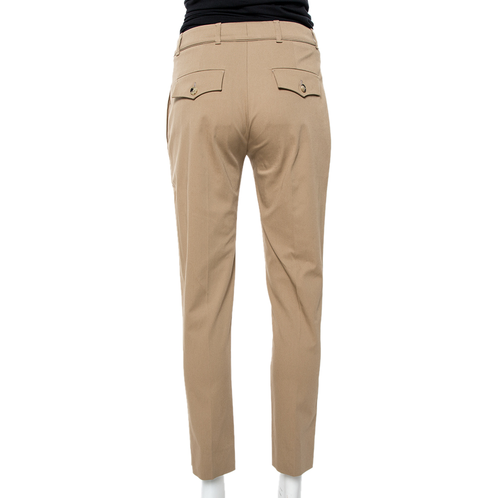 

Valentino Beige Slim-Fit Cropped Trousers