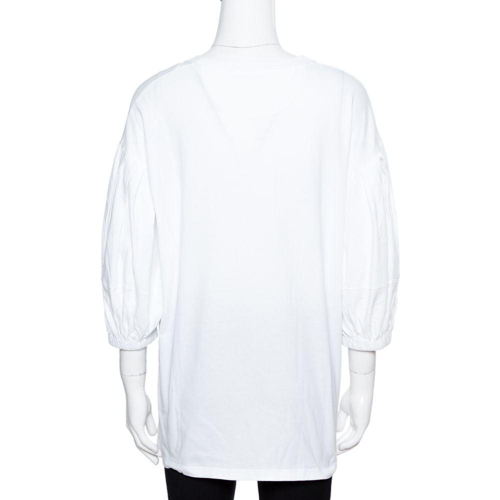 

Valentino White/ Black Cotton Vlogo T-Shirt Size