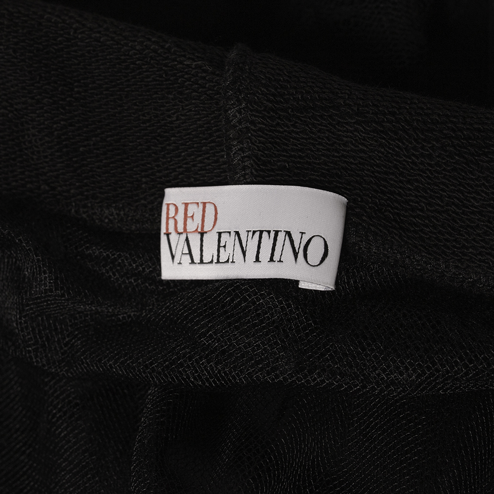 

RED Valentino Black Point D'Esprit Tulle Sweatshirt Size
