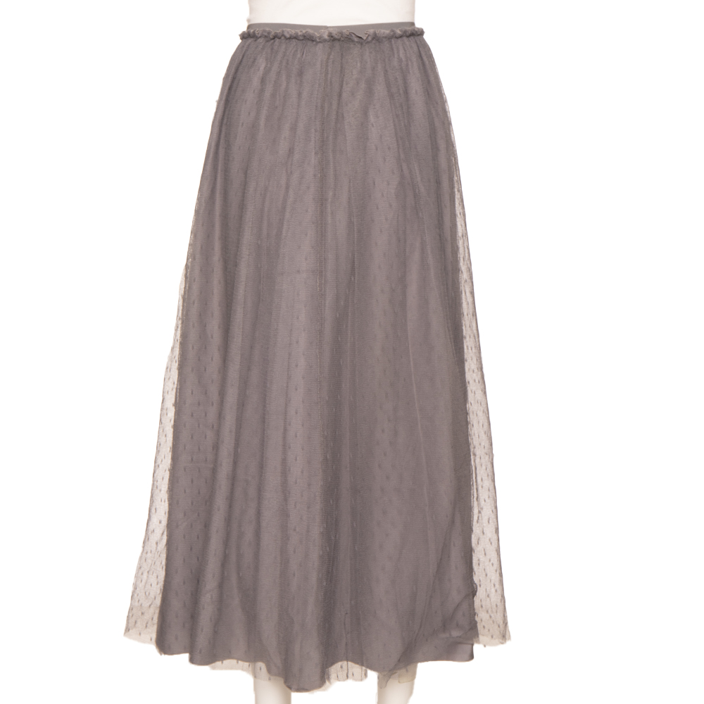 

RED Valentino Grey Tulle Skirt