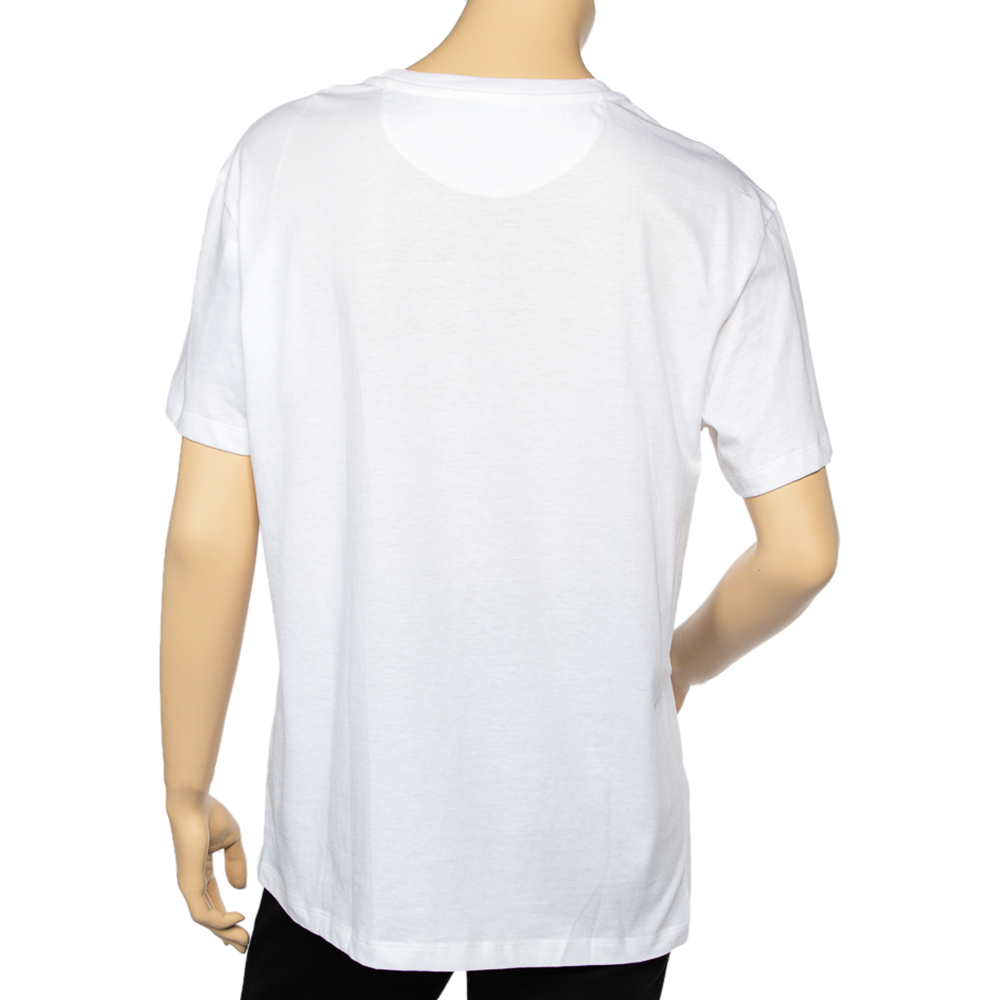 

Valentino White Cotton VLTN Embellished Crew Neck T-Shirt