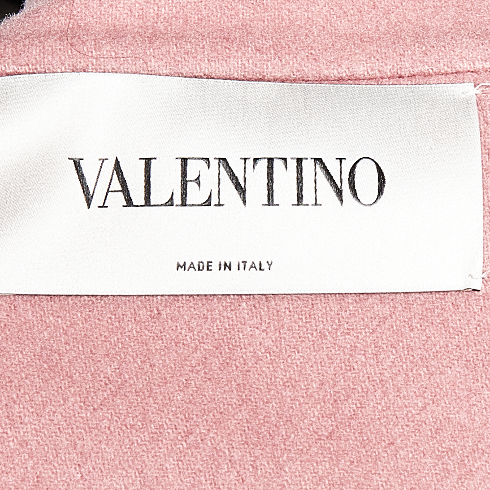 

Valentino Pink Cashmere Button Front Coat