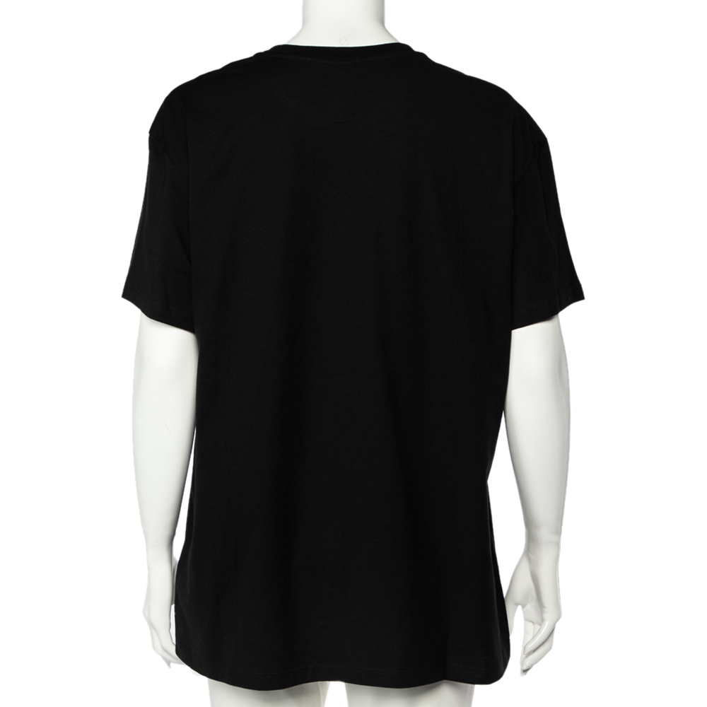 

Valentino Black VLTN Star Print Cotton Crew Neck T-Shirt