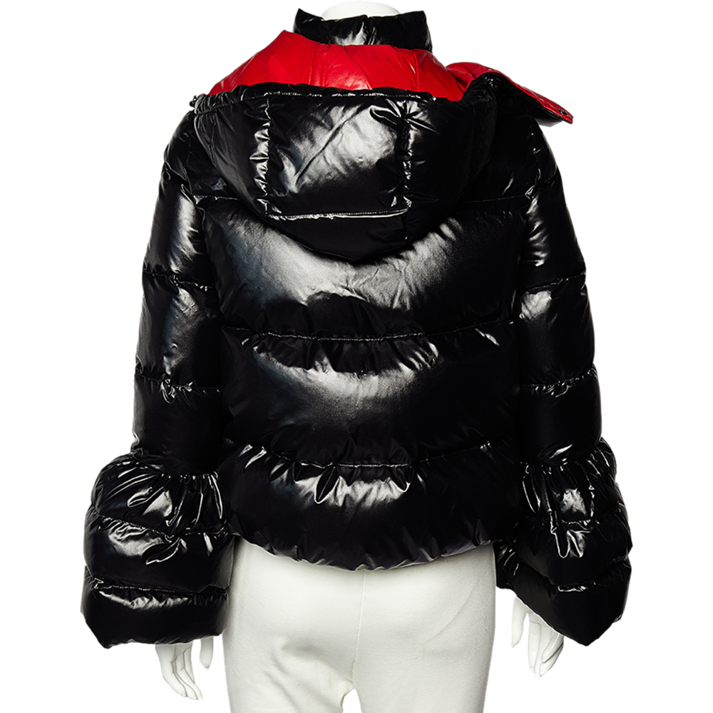 

Valentino Black Synthetic Hooded Puffer Jacket