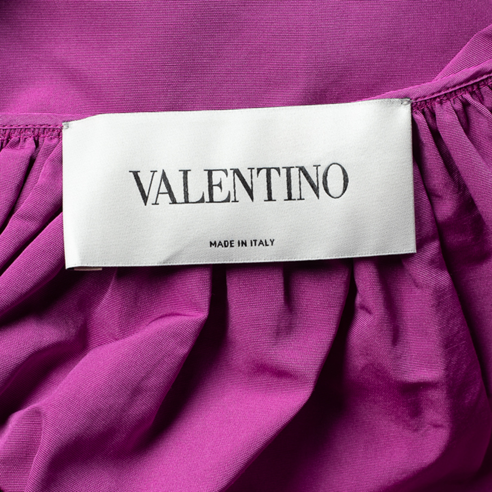 

Valentino Purple Faille Bow Detail Sleeveless Maxi Dress