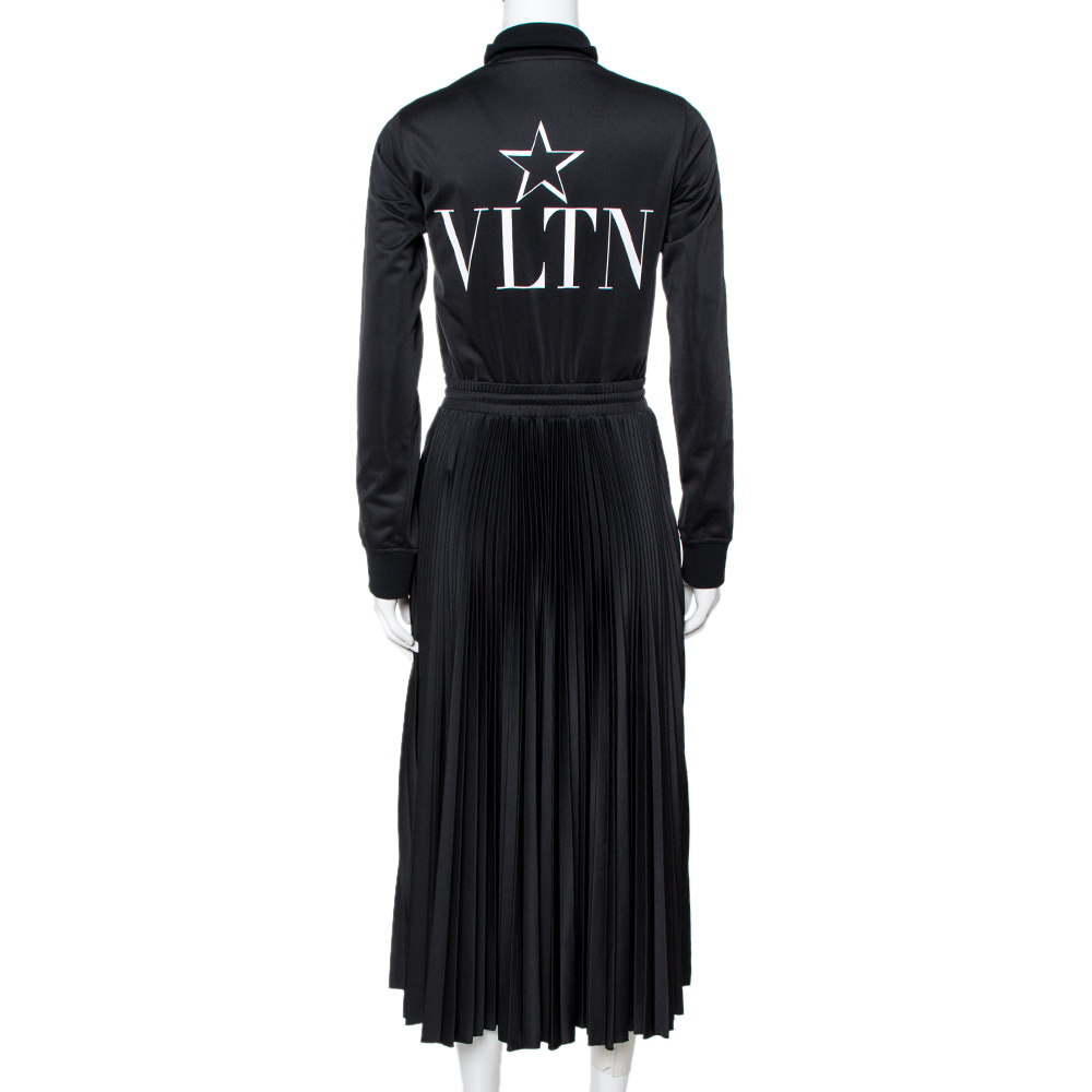 

Valentino Nero/Bianco VLTN JERSEY Dress, Black
