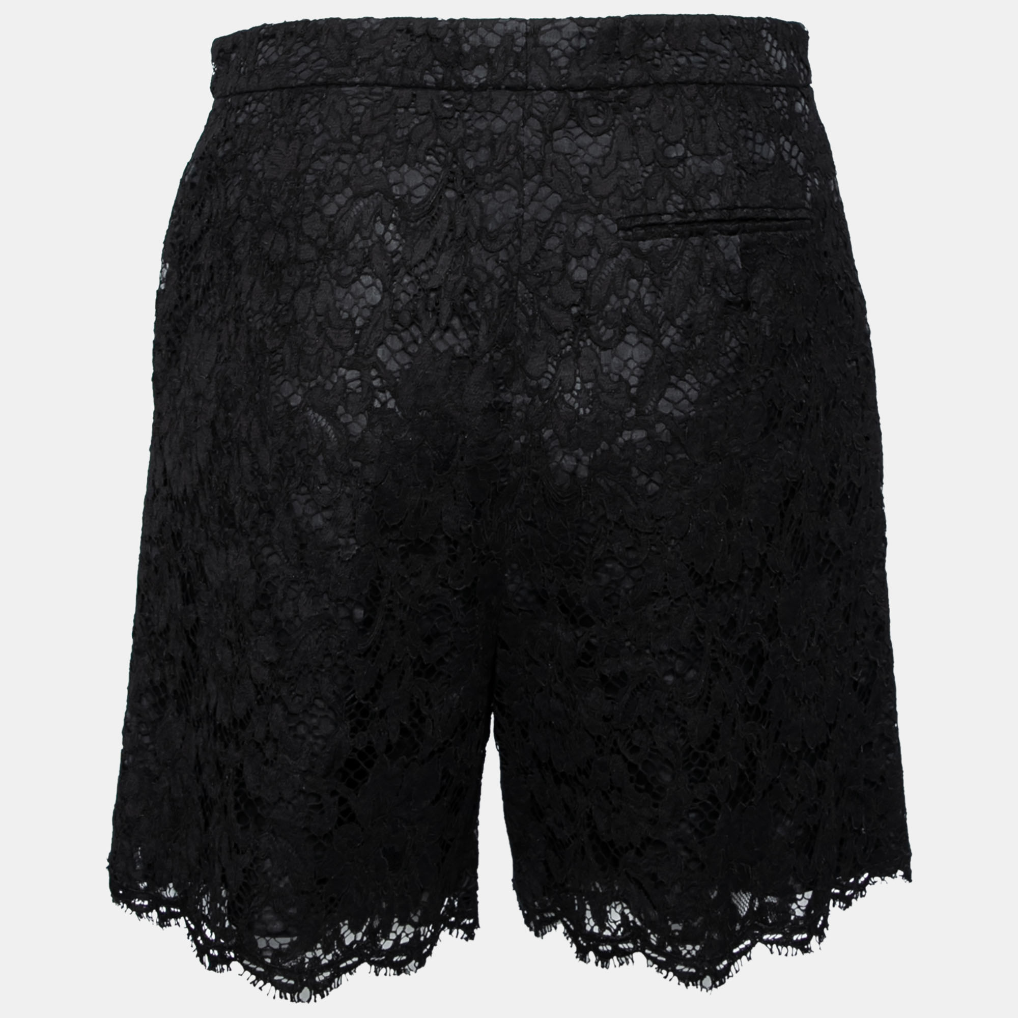 

Valentino Black High Waist Lace Shorts