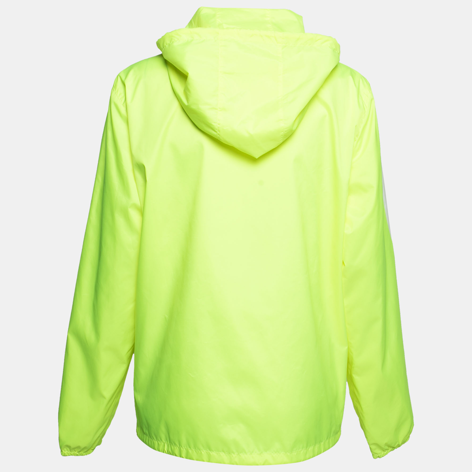 

Valentino Neon Green Synthetic Zip Front Hooded Jacket