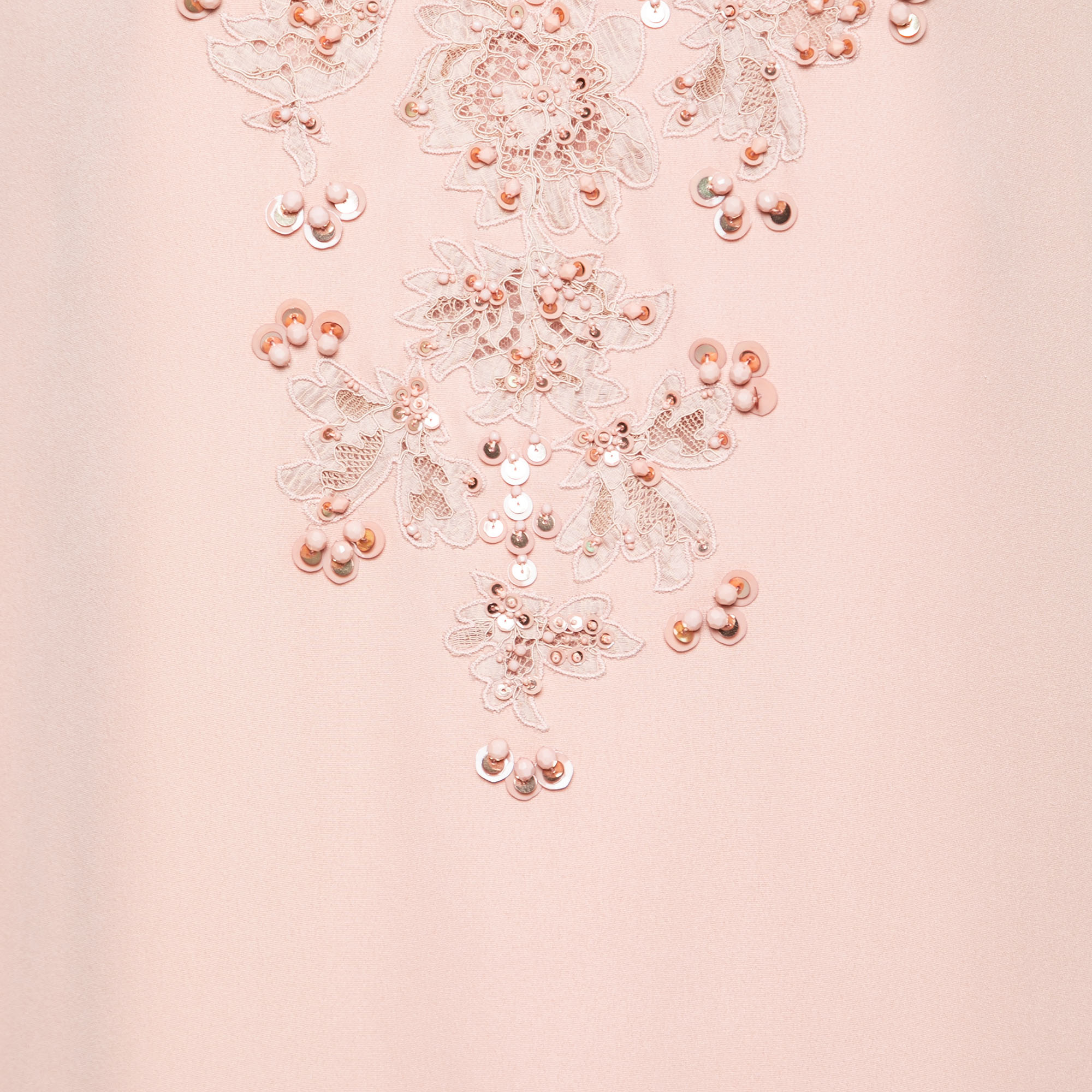 

Valentino Light Pink Embroidered Silk Dress  (IT 40