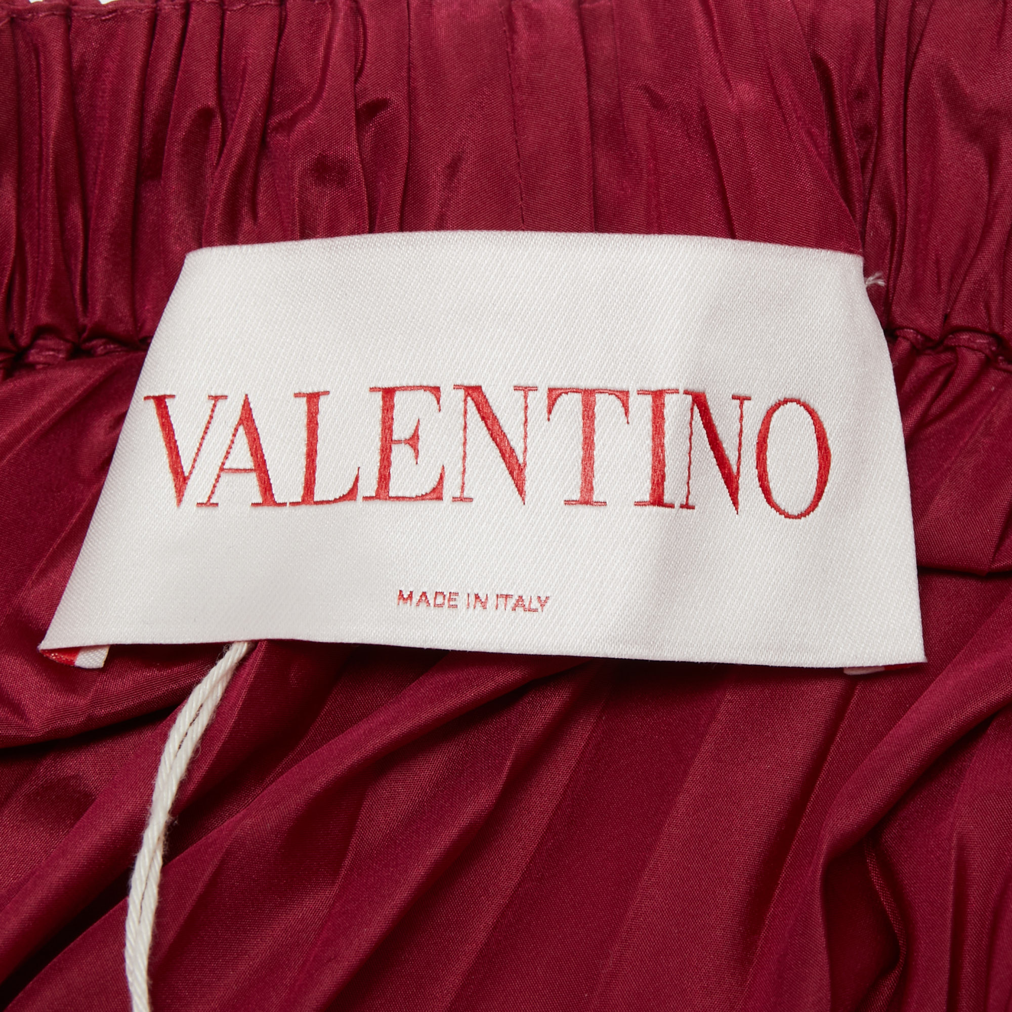 

Valentino Pink Taffeta Silk Pleated Front Tie Cape  (IT 44