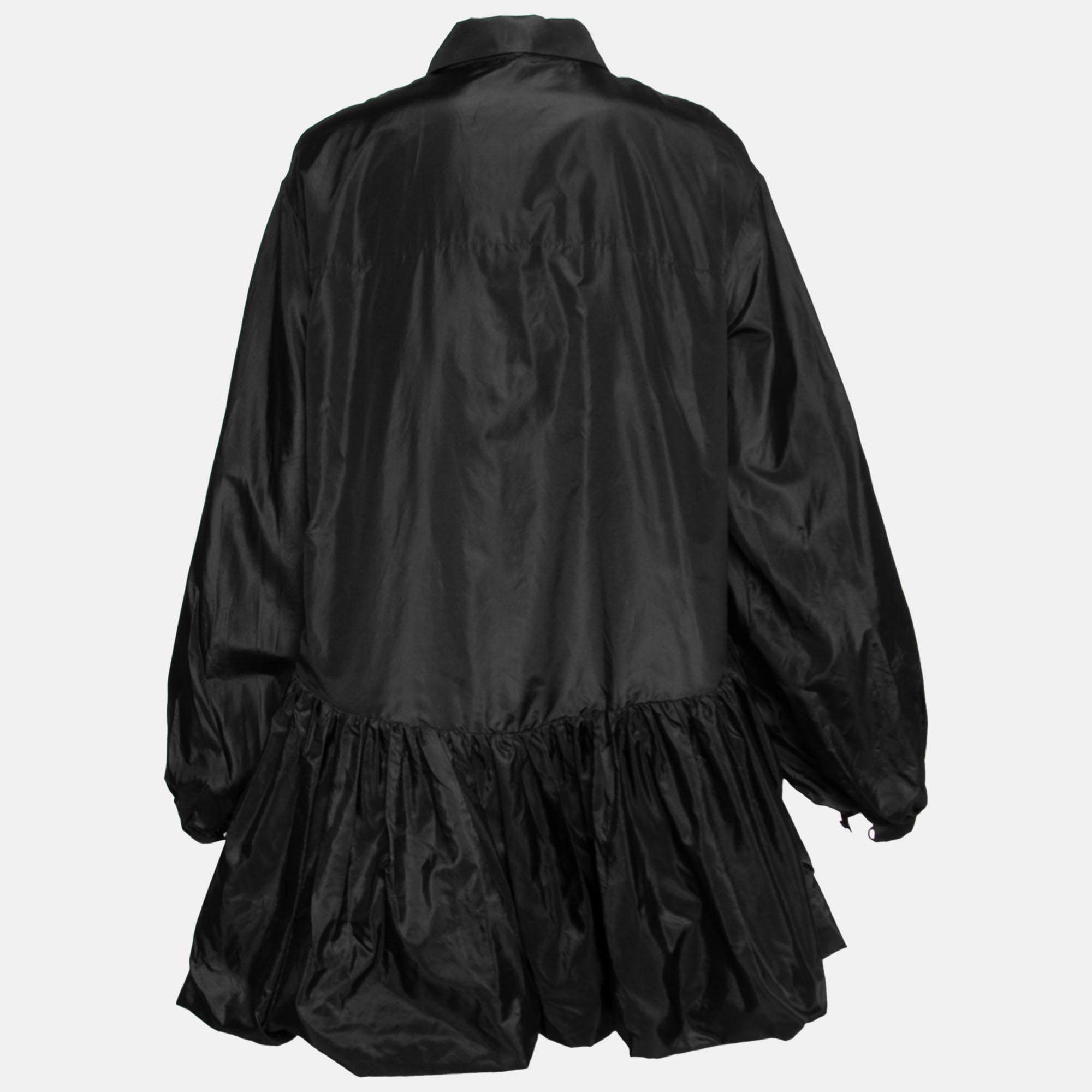 

Valentino Black Taffeta Button Front Dress  (IT 42