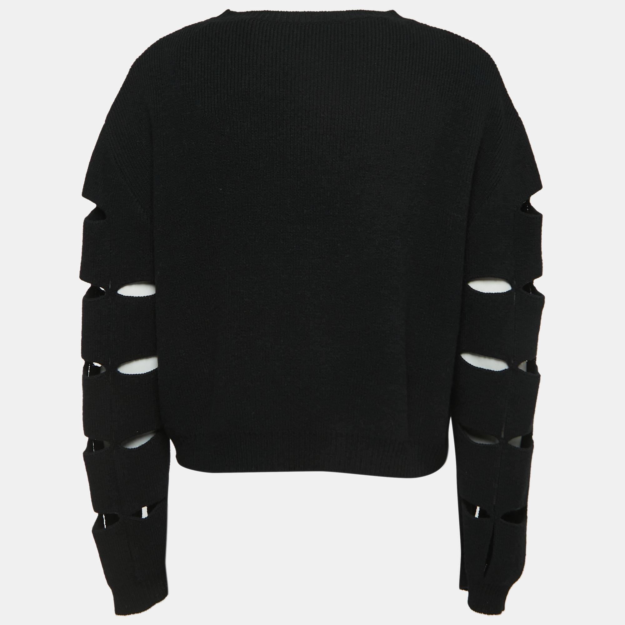 

Valentino Black Wool Cut-Out Long Sleeve Sweater