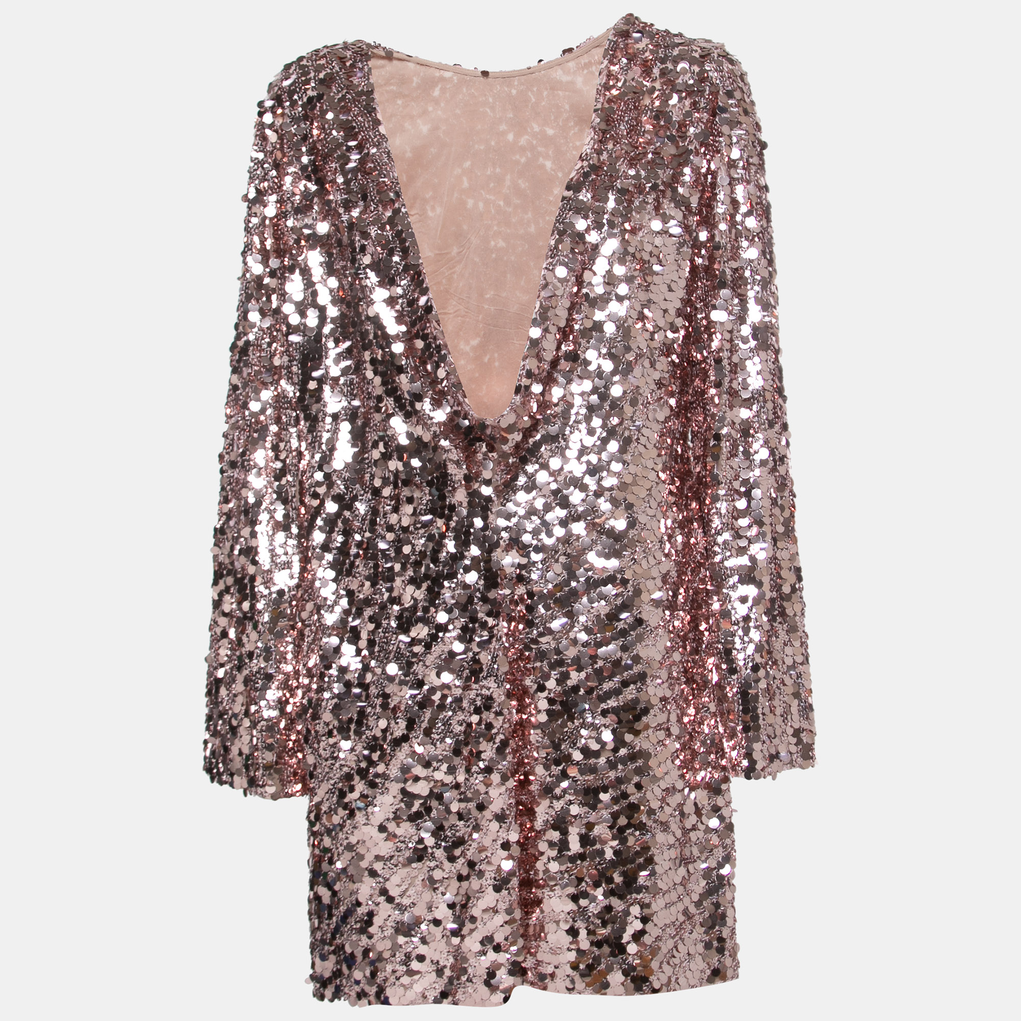 

Valentino Pink Sequined Long Sleeve Mini Dress