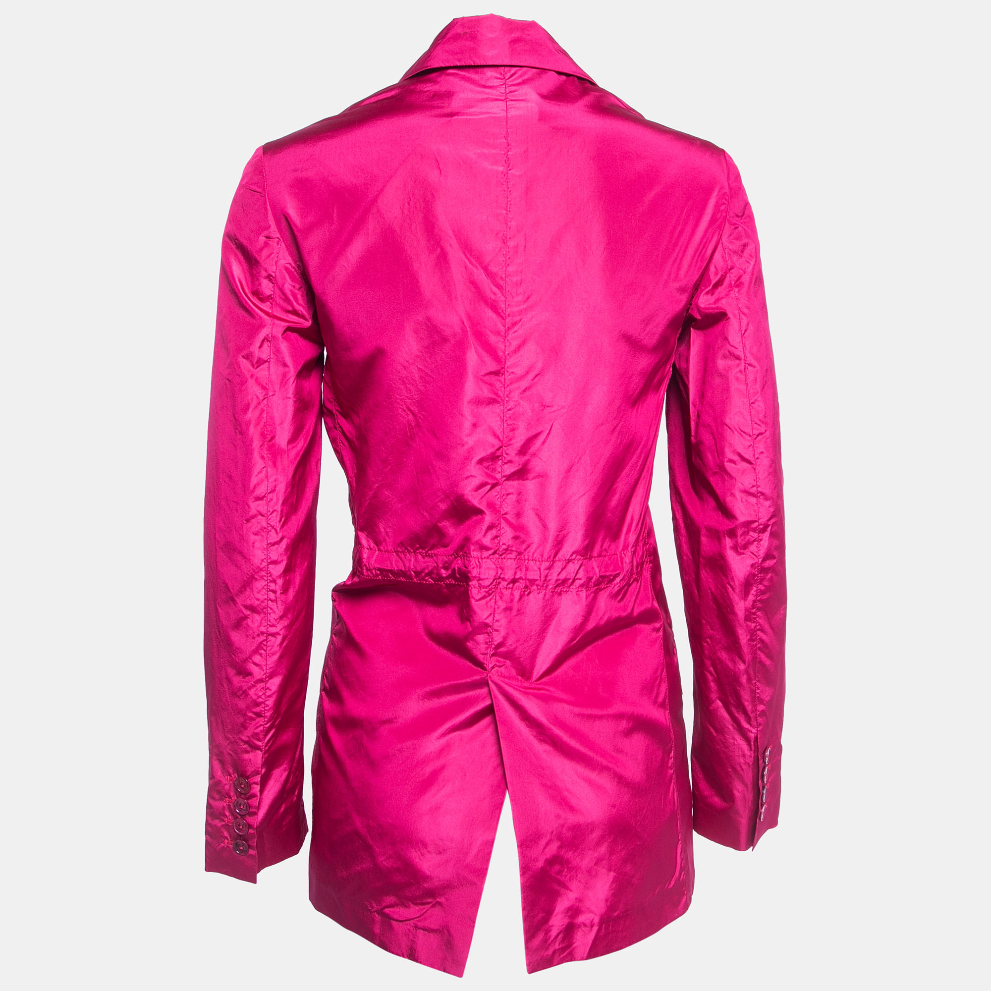 

Valentino Pink Silk Satin Single Breasted Blazer