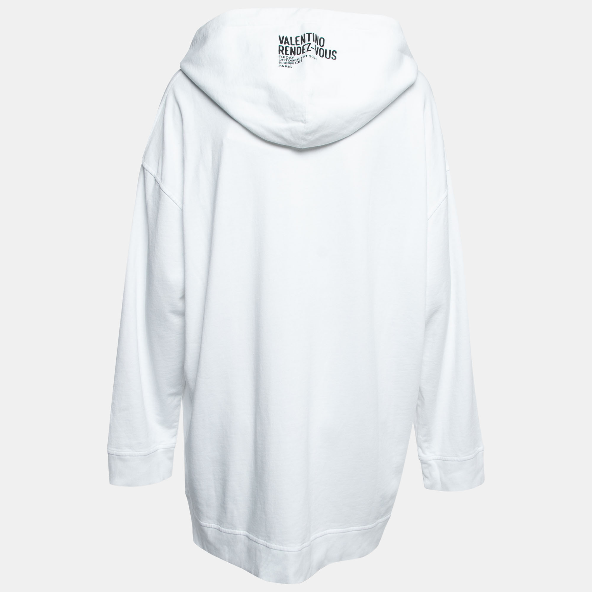 

Valentino White Cotton Archive Printed Hoodie