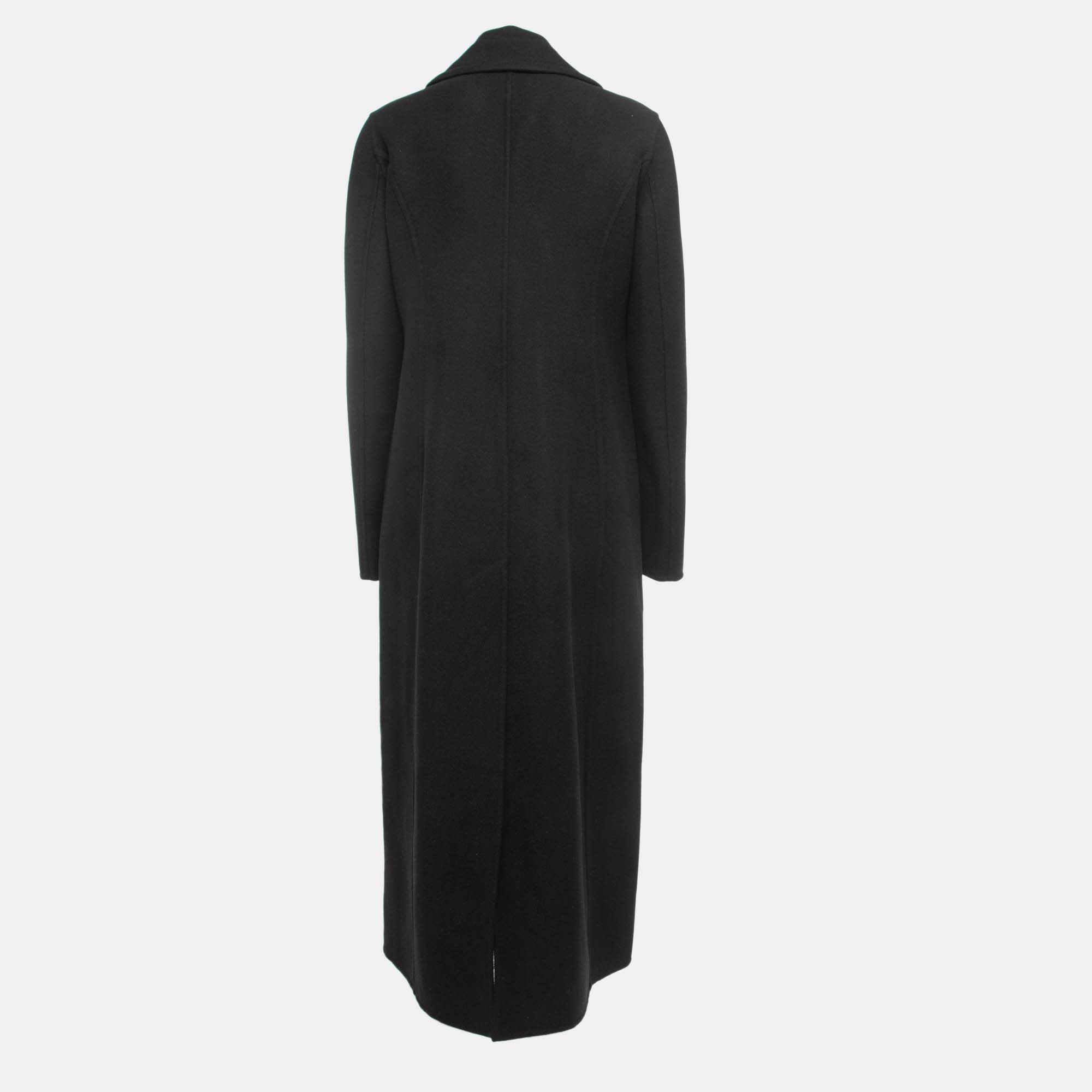

Valentino Black Wool Blend Double Breasted Long Coat