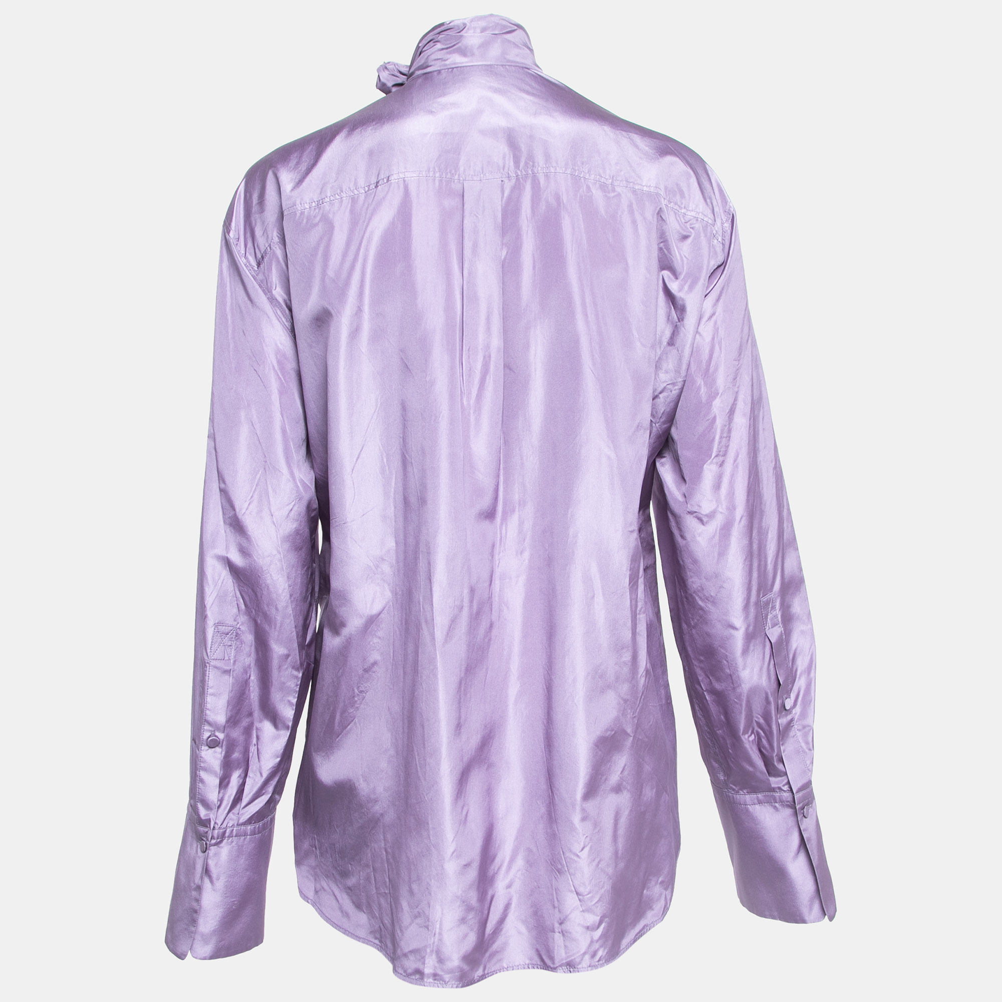 

Valentino Purple Silk Button Front Shirt