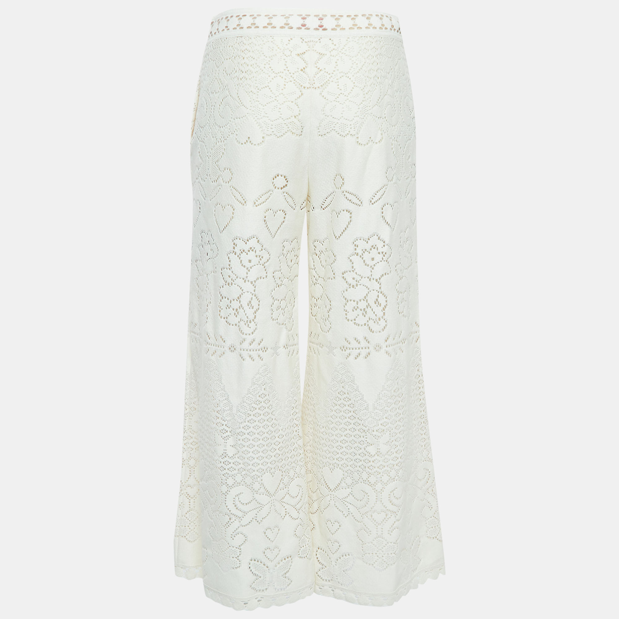 

Valentino Cream Lace Culottes