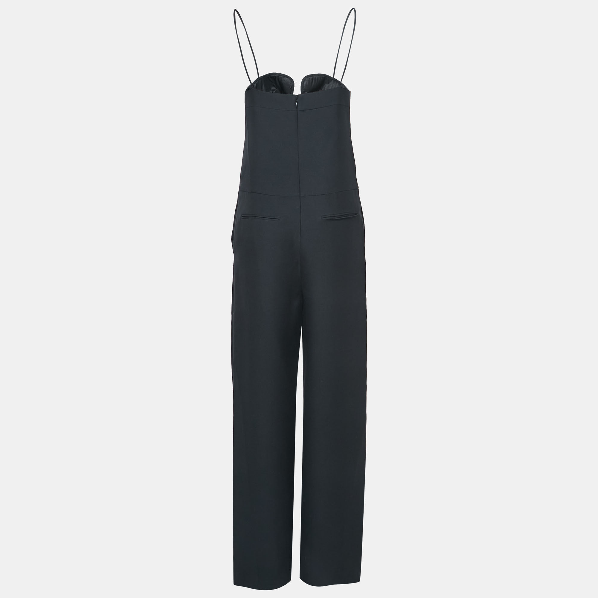 

Valentino Black Crepe Bustier Neckline Jumpsuit