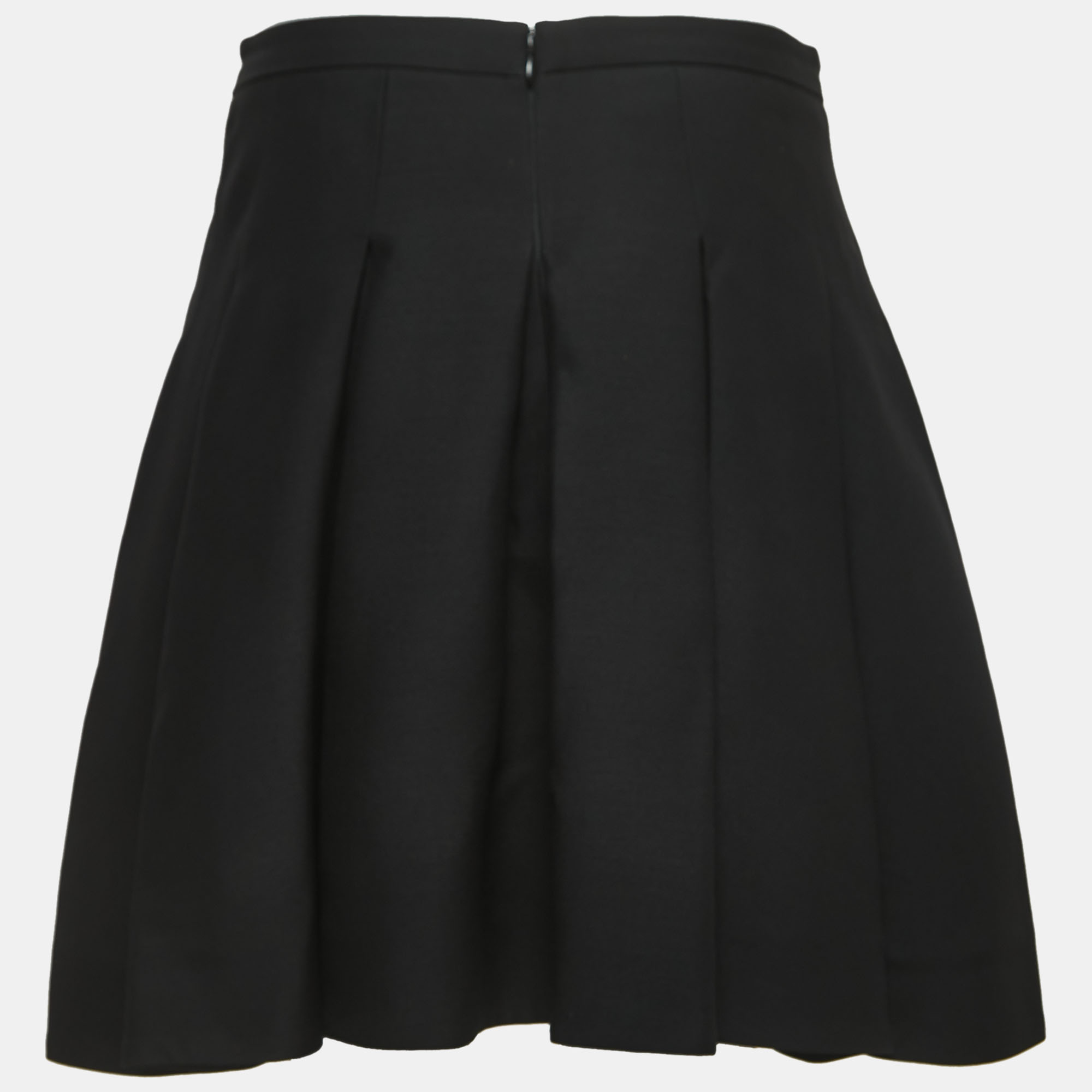 

Valentino Black Wool Blend Pleated Mini Skirt