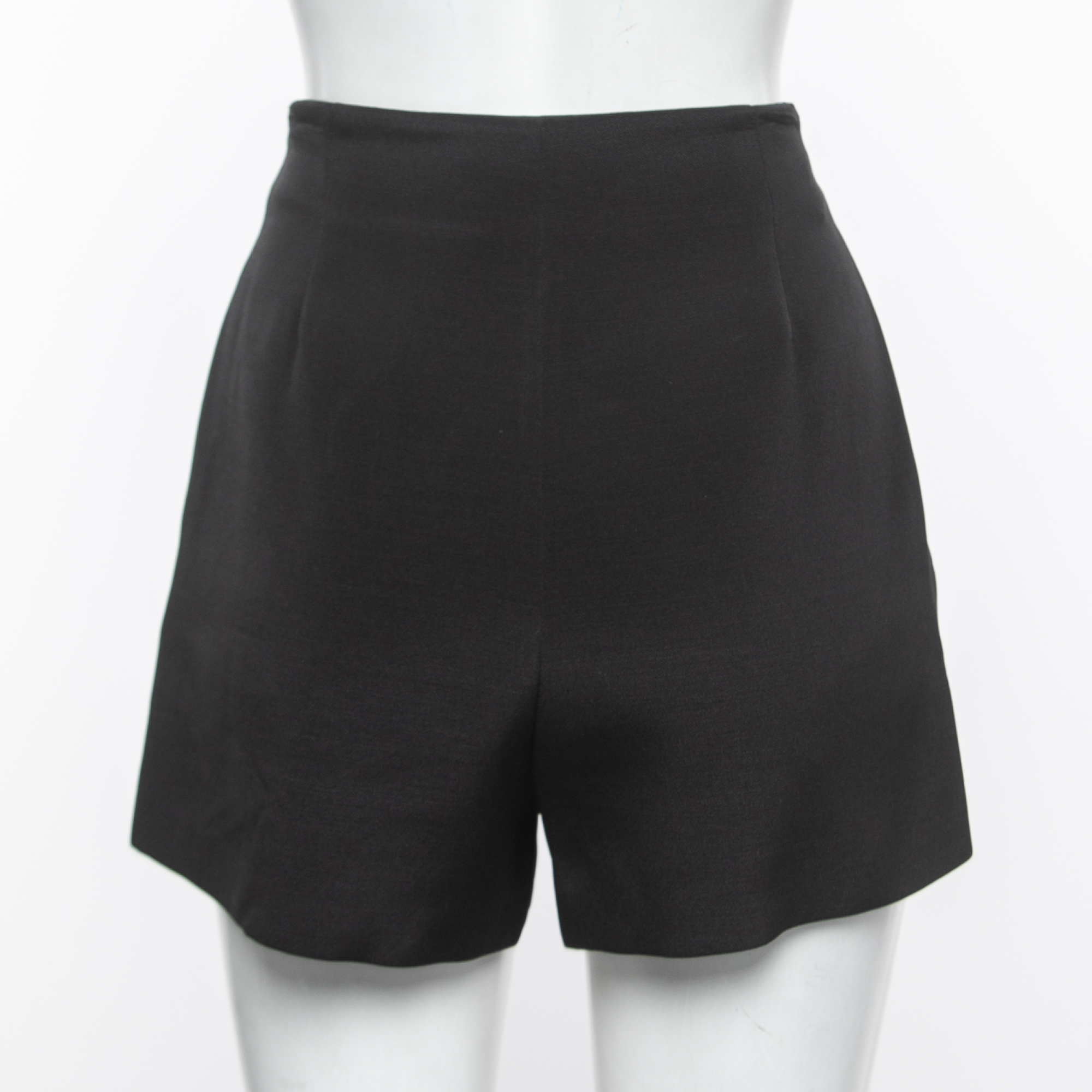 

Valentino Black Wool Blend High-Waist Shorts