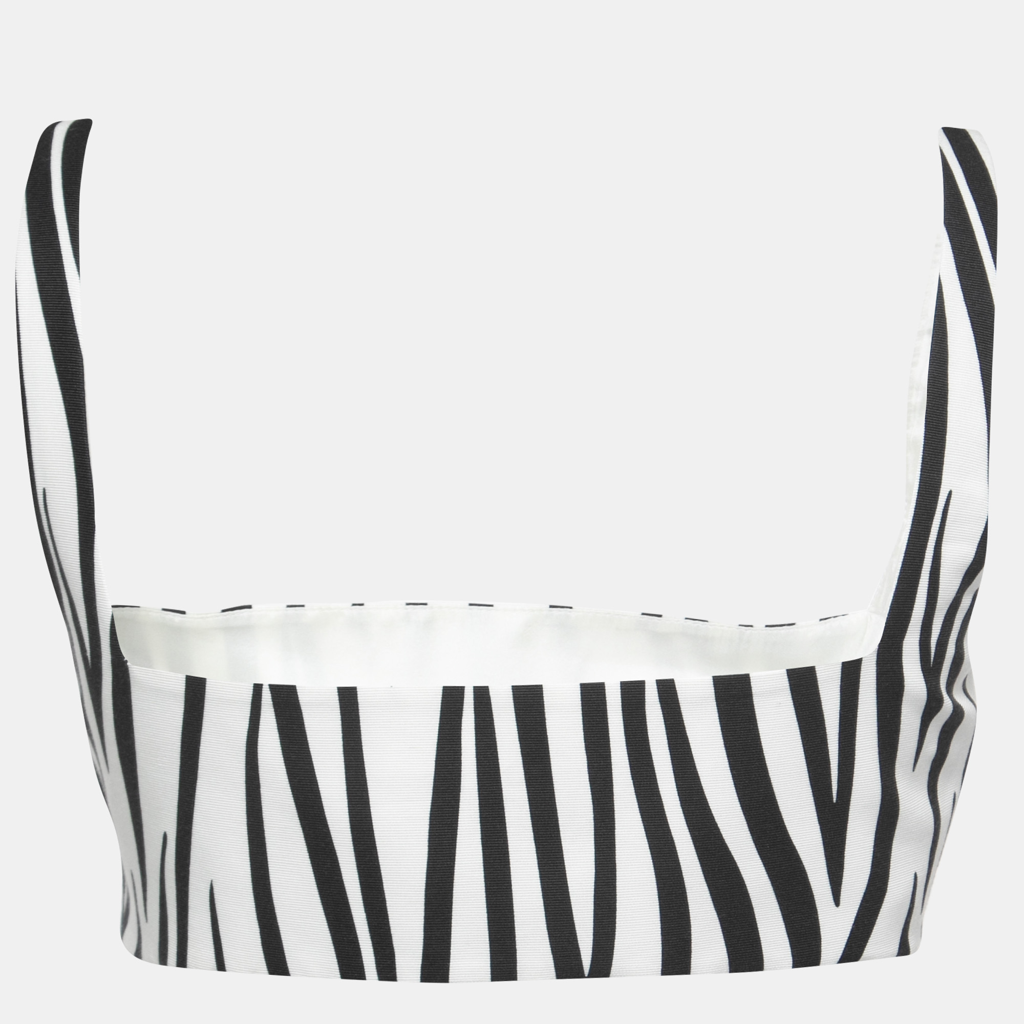 

Valentino Black/White Animal Printed Cotton Blend Crop Top