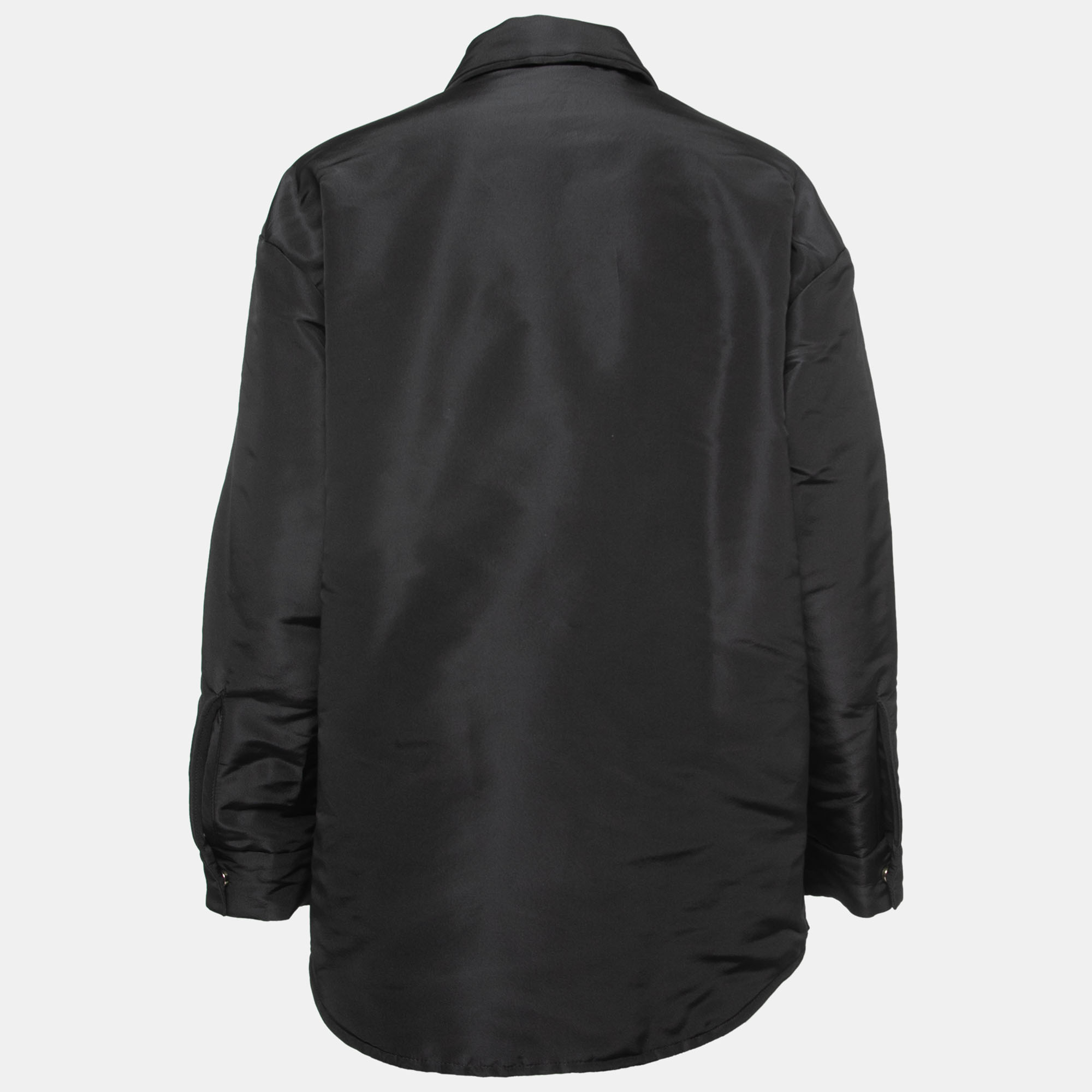 

Valentino Black Silk V-Logo Shirt