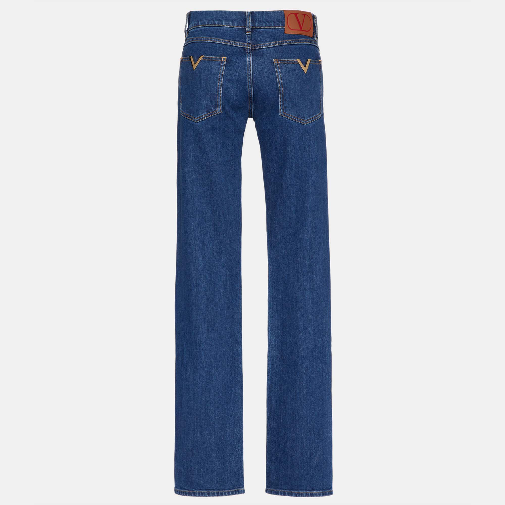 

Valentino Medium Blue Denim Straight Leg Jeans  Waist 25