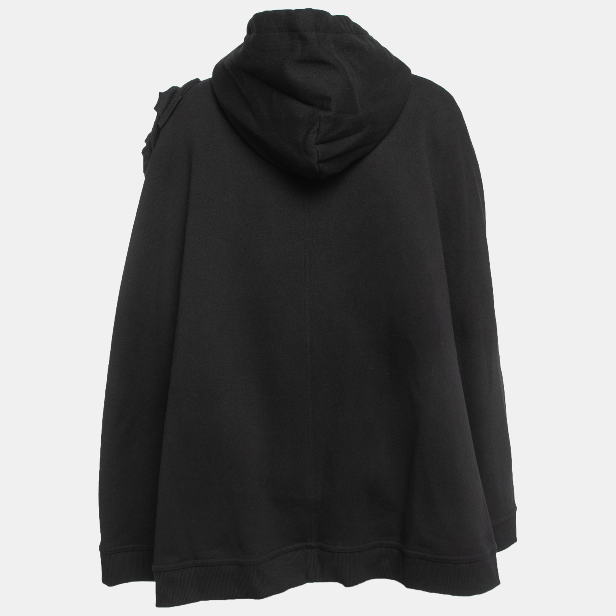 

Valentino Black Jersey Rose Detail Hooded Sweatshirt