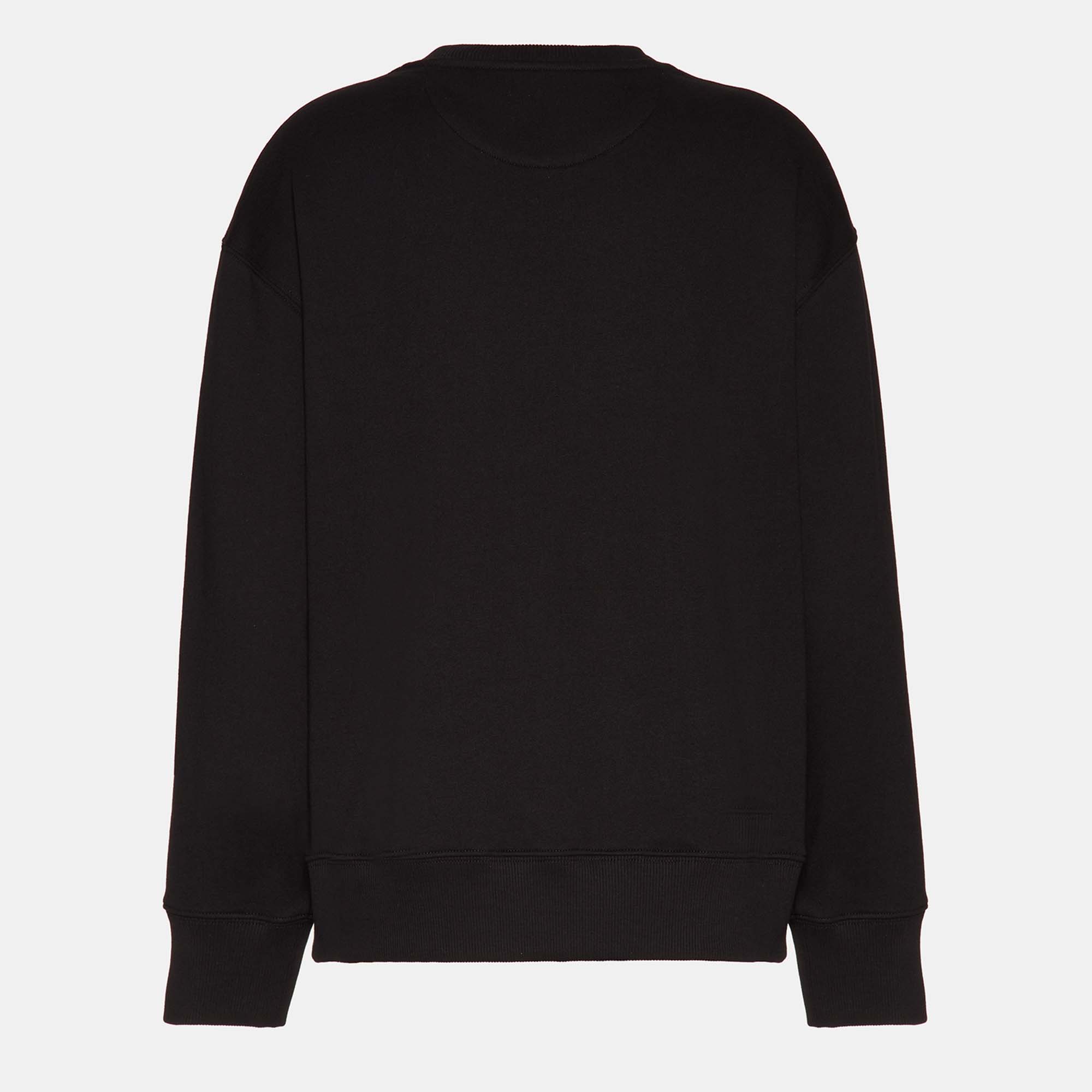 

Valentino Black Cotton Jersey Logo Sweatshirt