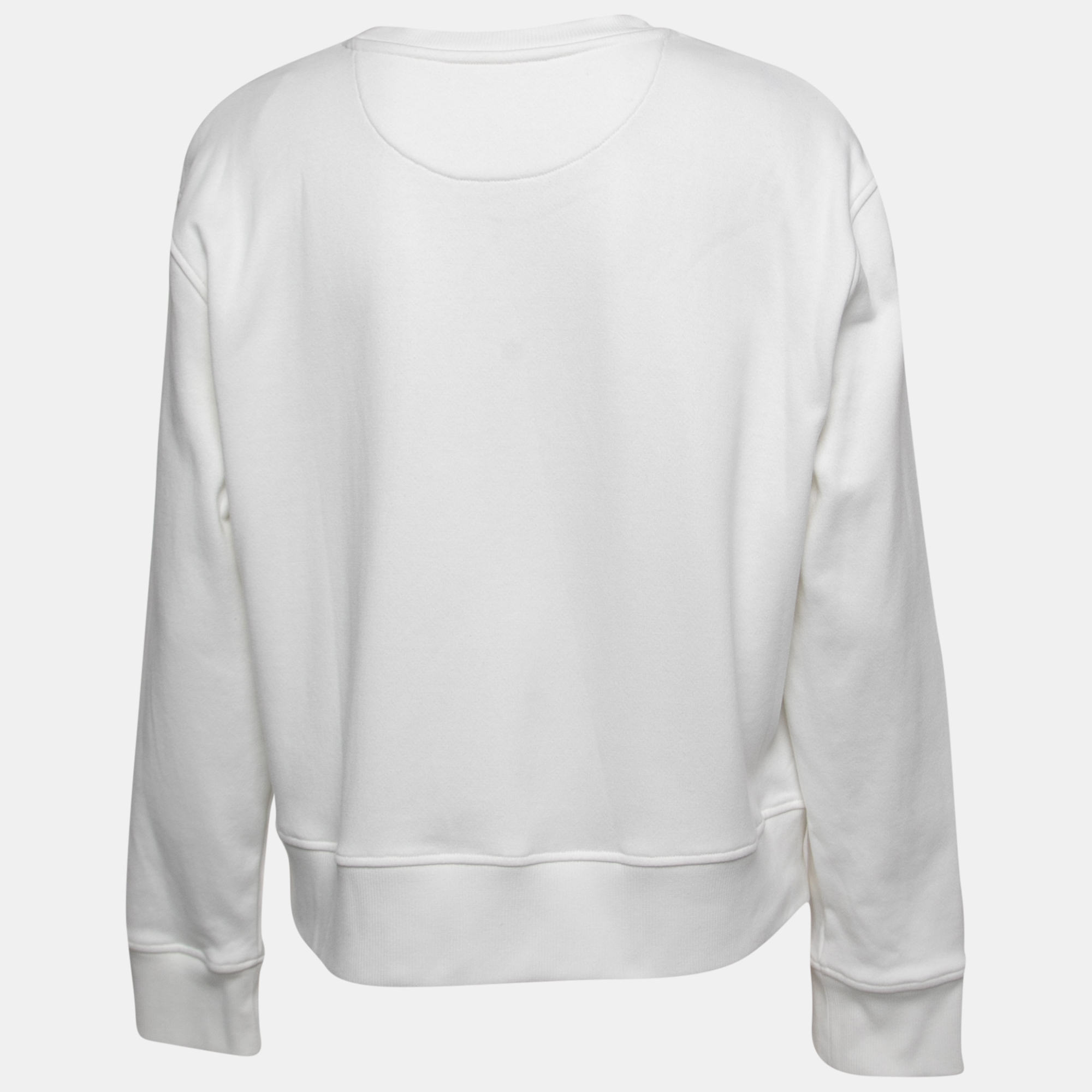 

Valentino White Jersey Floral Detail Sweatshirt