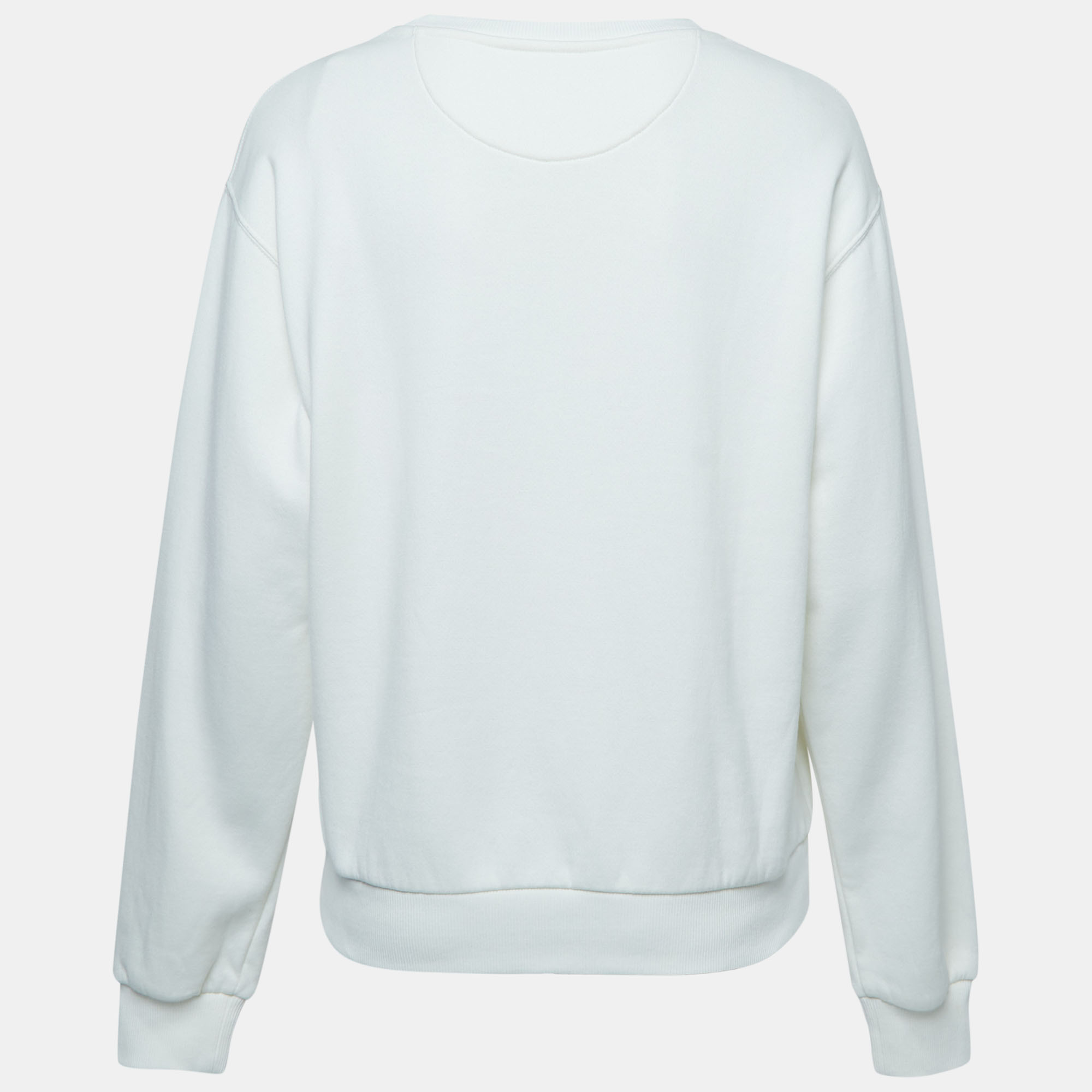 

Valentino Off White Logo Sequined Cotton Jersey Sweatshirt