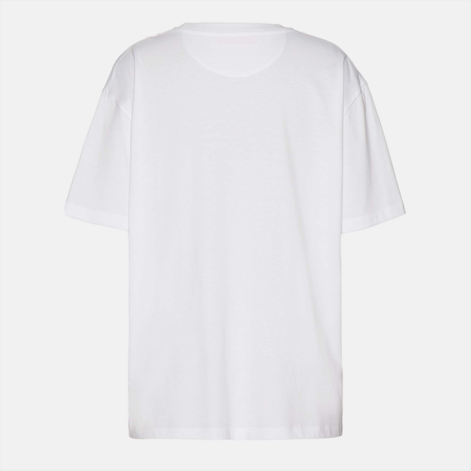 

Valentino White Cotton Sequin-Logo T-Shirt