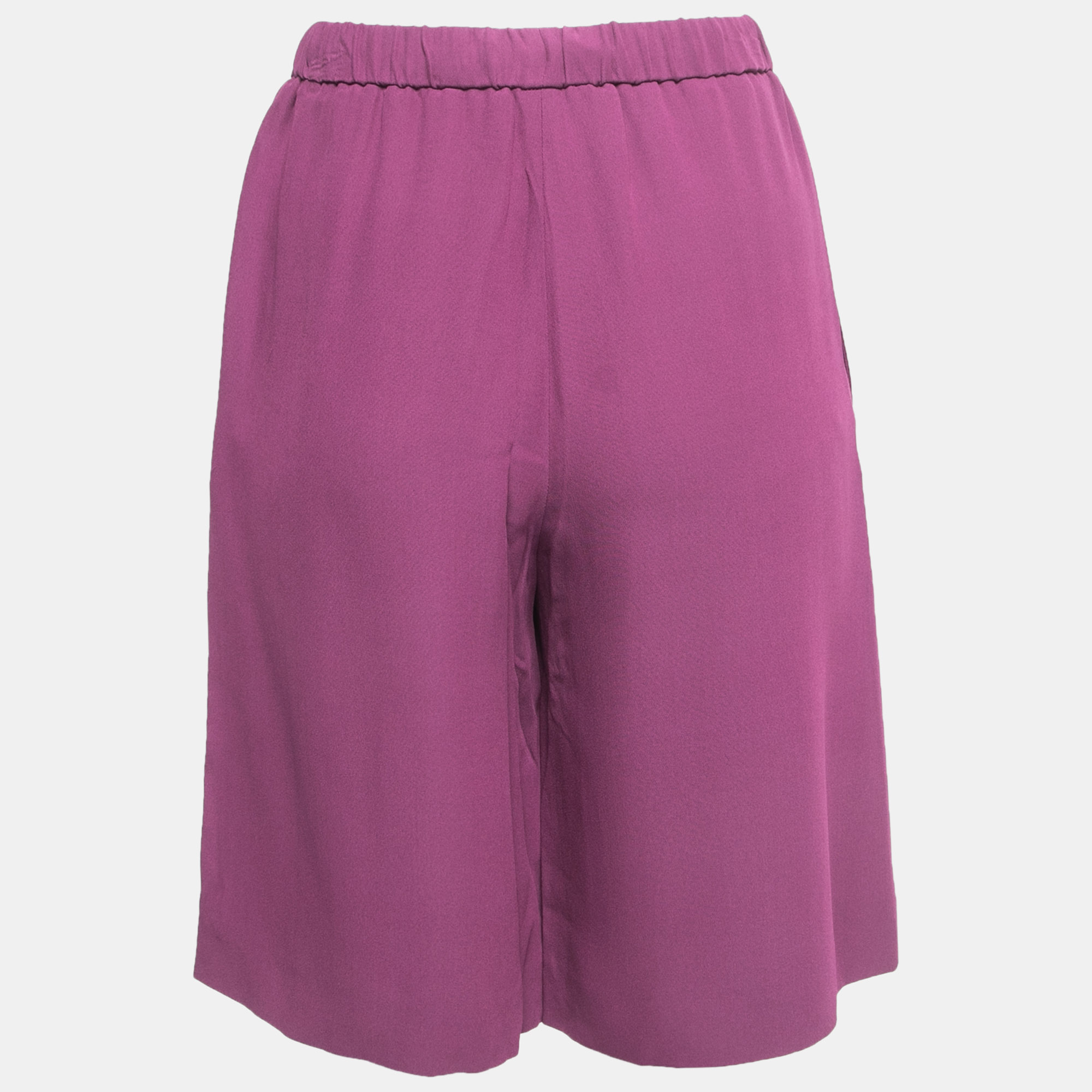 

Valentino Purple Silk Drawstring Shorts 2XL