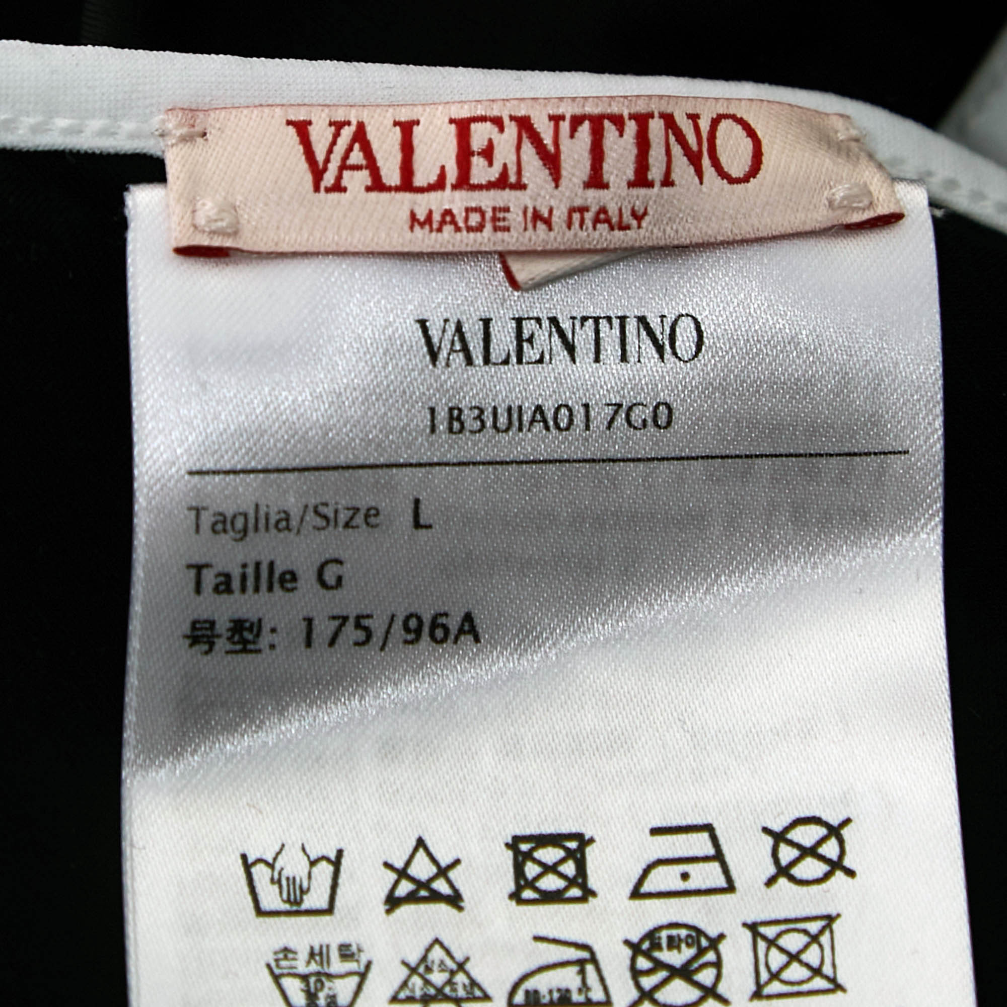 

Valentino Black/White Nylon V Logo Detailed Bikini