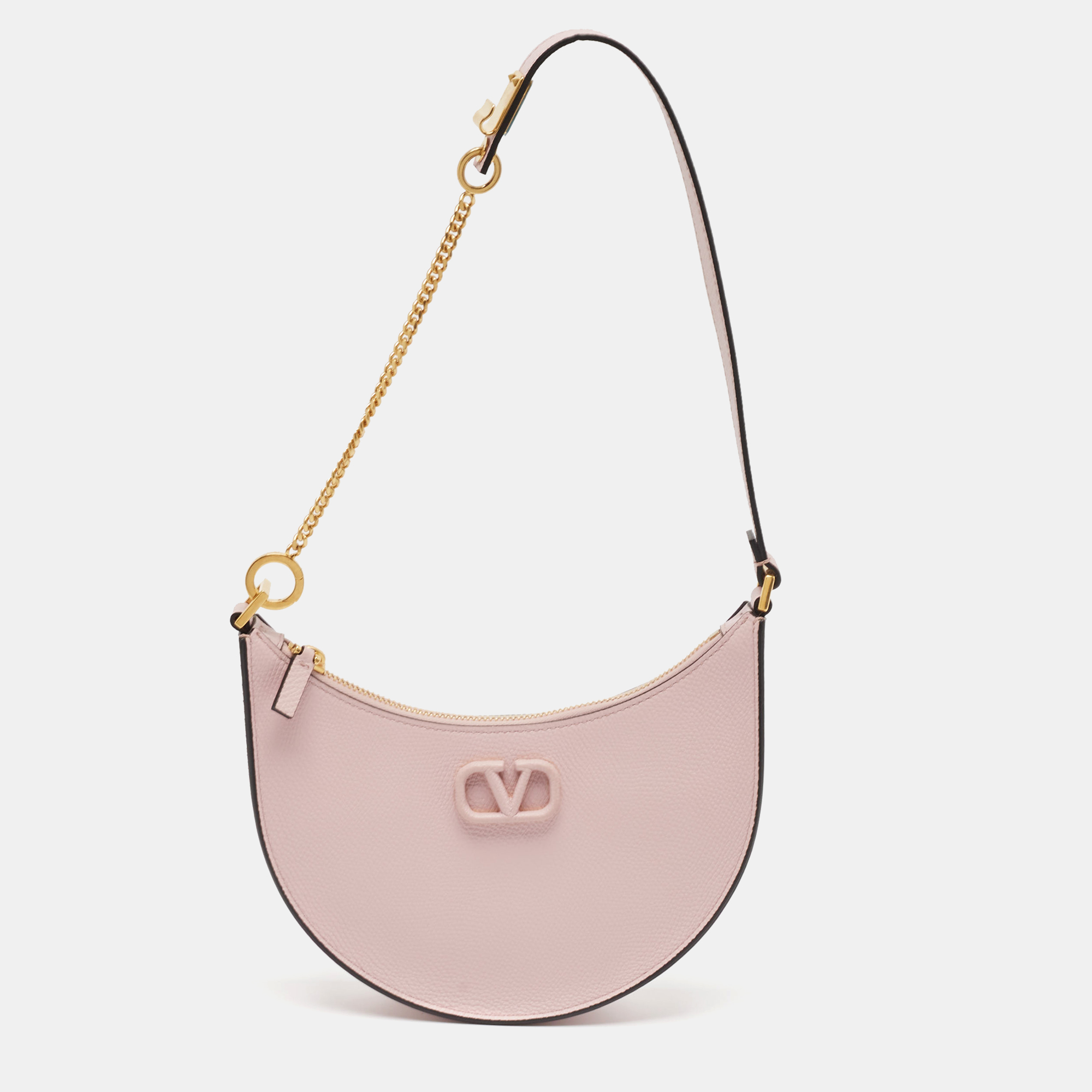 

Valentino Lilac Leather Mini VLogo Hobo, Purple