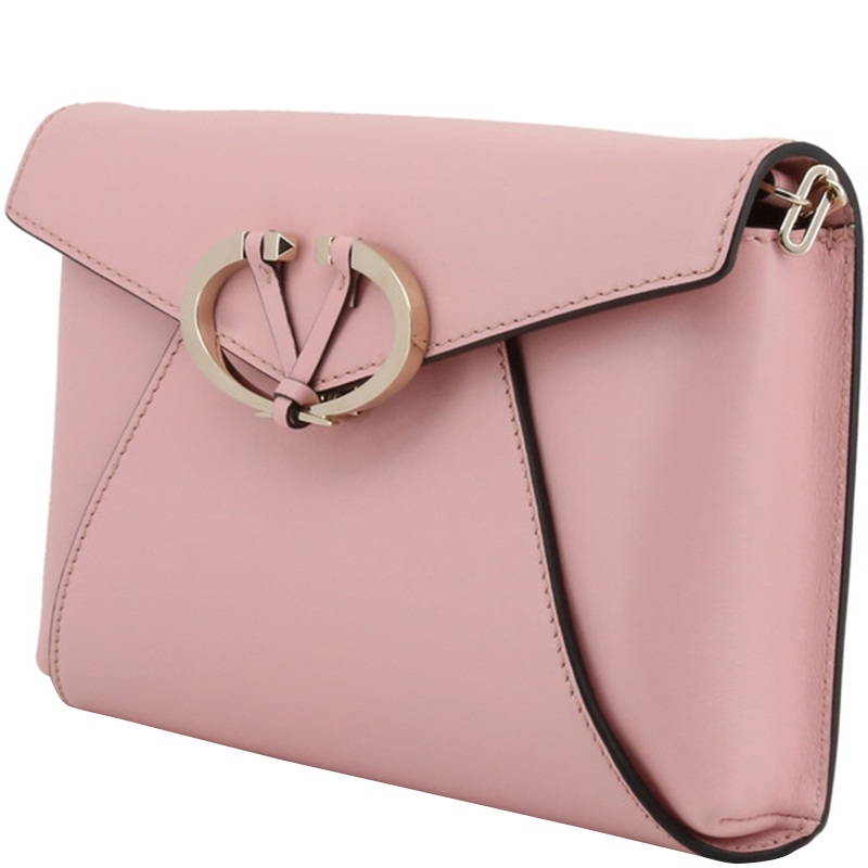 

Valentino Pink Grain Calfskin Leather Clutch