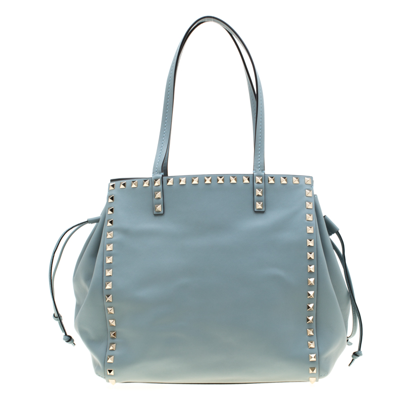 Pre Owned Valentino Nube Leather Rockstud Tote
