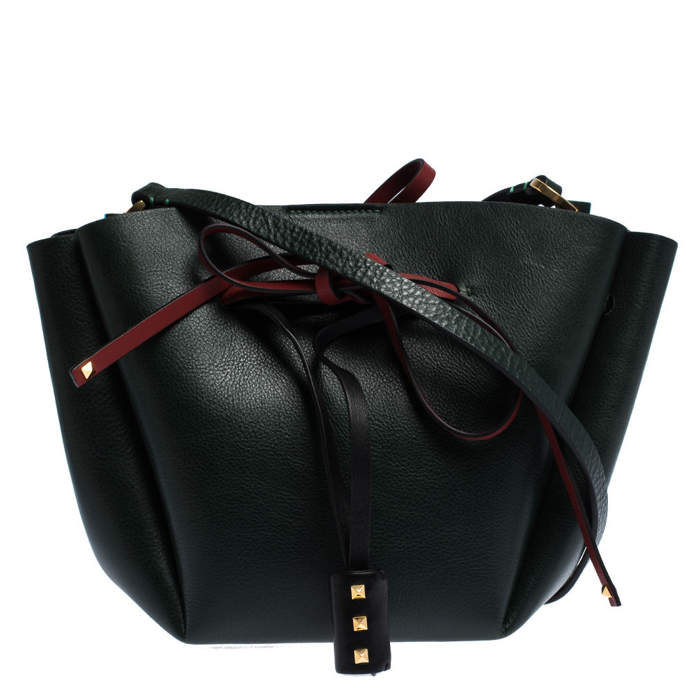 Valentino Green Leather Medium VLOGO Bucket Bag Valentino | TLC