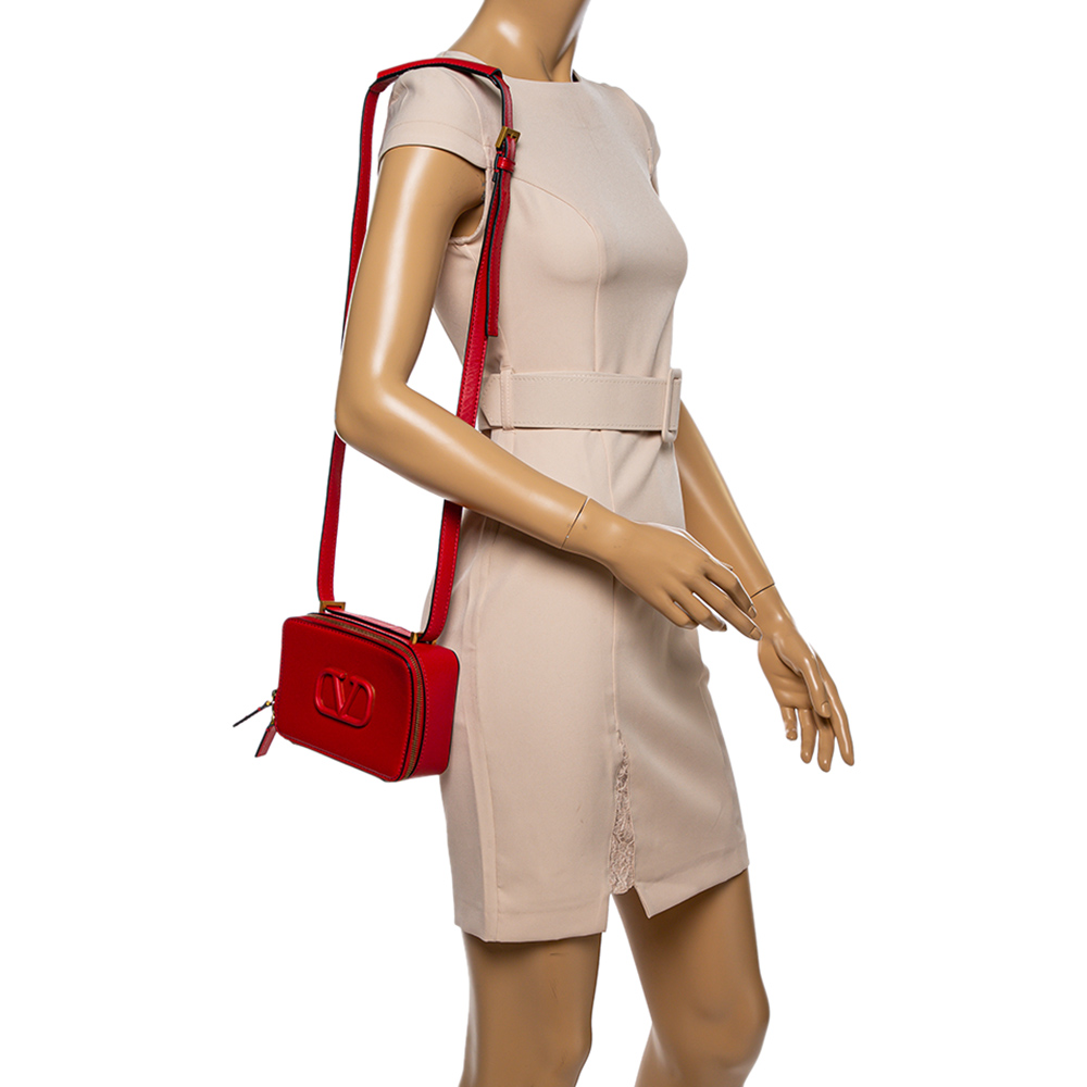 

Valentino Red Leather  VSLING Crossbody Bag