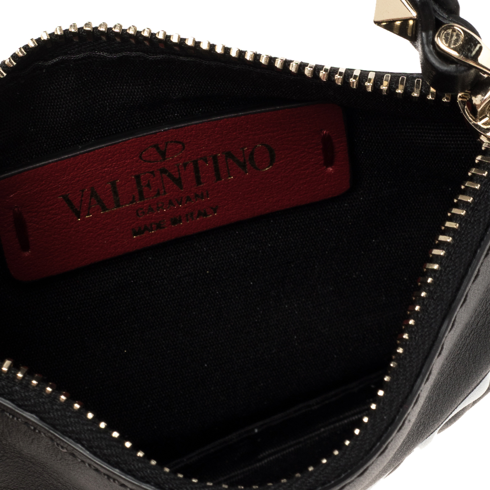 

Valentino Black Leather VLTN Coin Purse