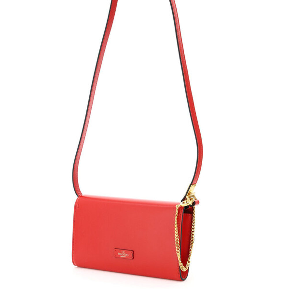 

Valentino Garavani Red Leather V Sling Shoulder Bag