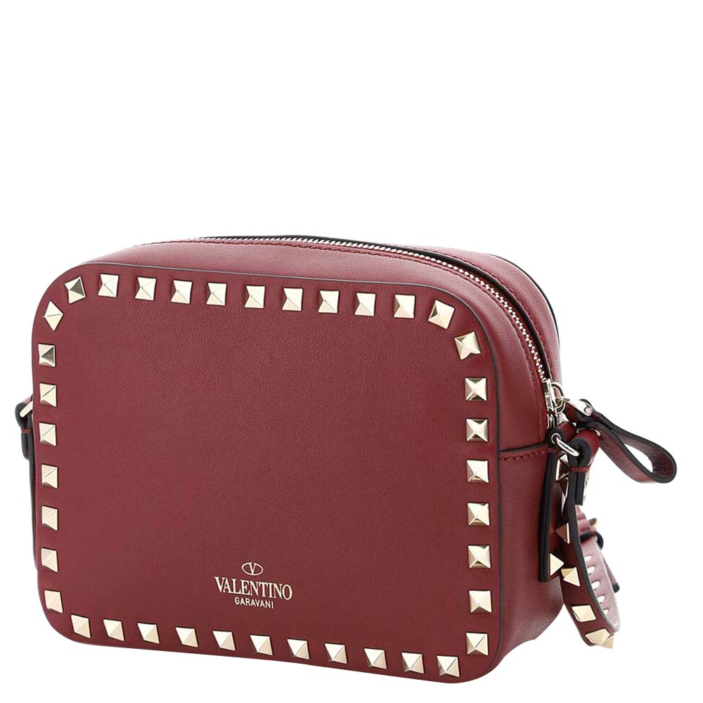 

Valentino Red Leather Garavani Rockstud Bag