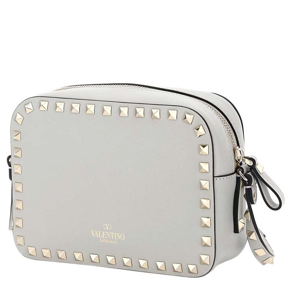 

Valentino Grey Leather Garavani Rockstud Bag