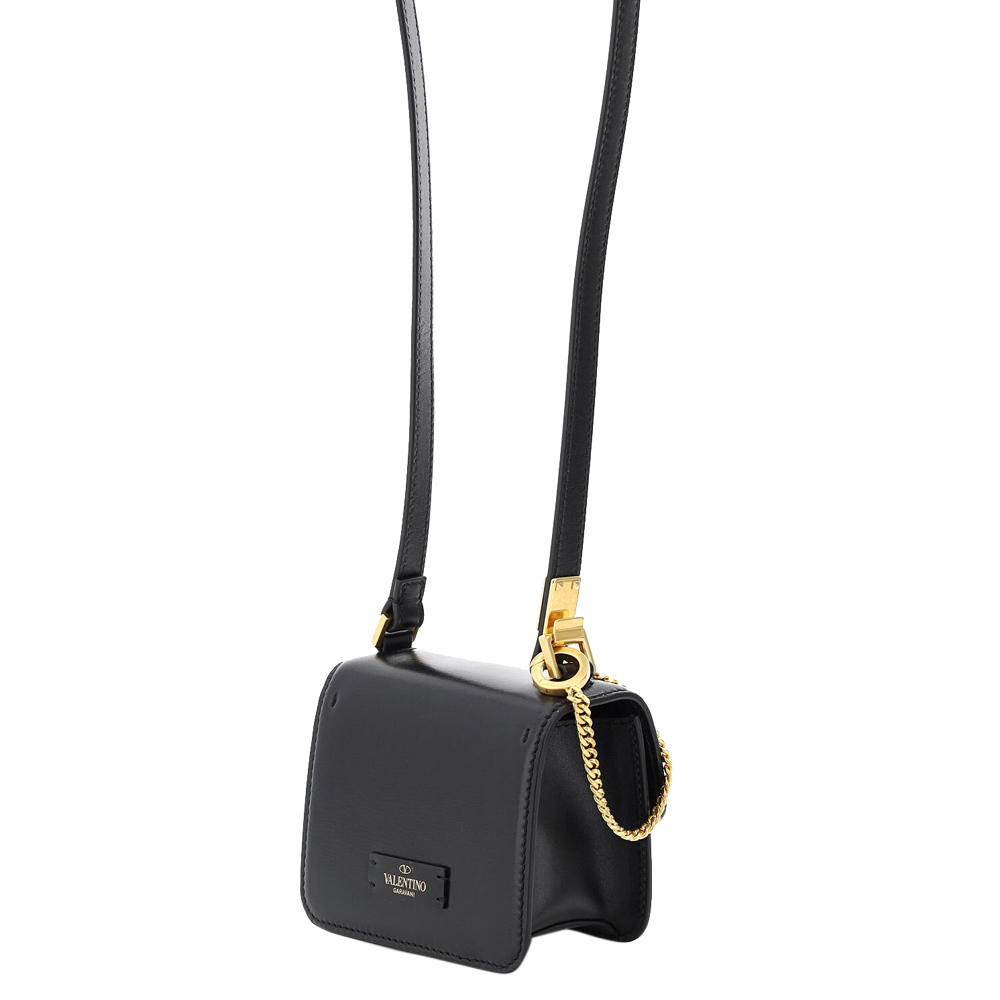 

Valentino Garavani Black Leather Micro Vsling Bag