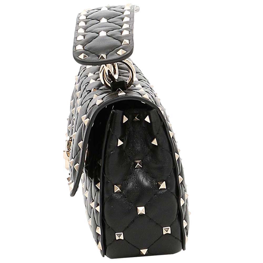 

Valentino Garavani Black Leather Rockstud Spike Small Bag